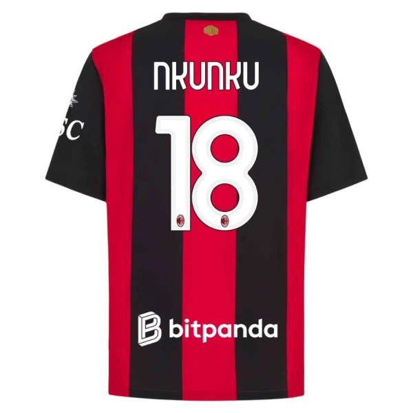 Maillot De Foot Milan AC Christopher Nkunku 18 Domicile 26/27 Maillot De Foot Milan AC Christopher Nkunku 18 Domicile 26/27