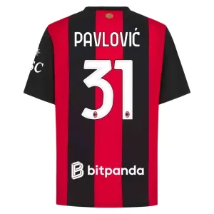 Maillot De Foot Milan AC Pavlovic 31 Domicile 26/27