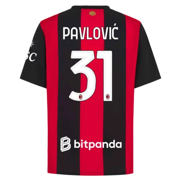 Maillot De Foot Milan AC Pavlovic 31 Domicile 26/27