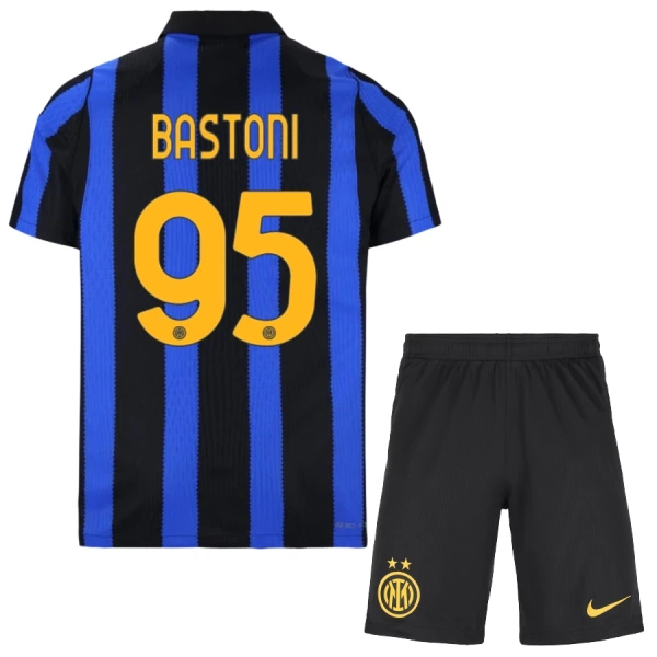 Kit De Football Inter Milan Bastoni 95 Enfant Domicile 26/27 Kit De Football Inter Milan Bastoni 95 Enfant Domicile 26/27