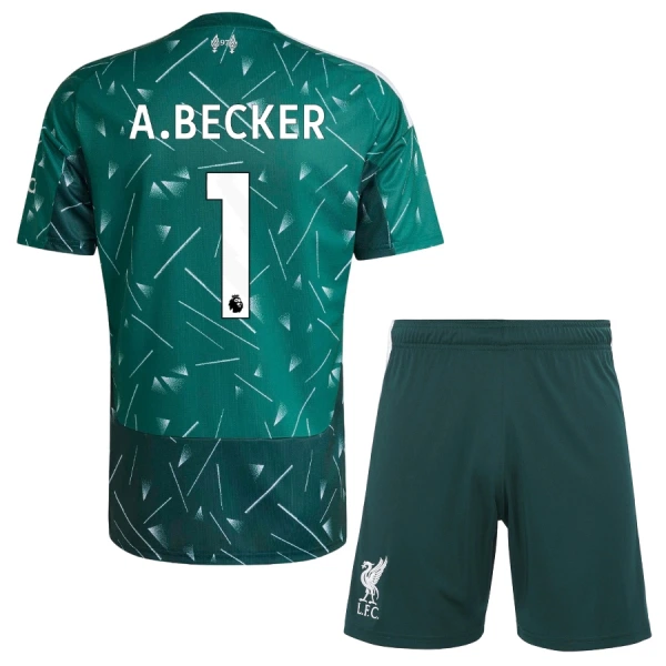 Kit De Football Gardien Liverpool Alisson Becker 1 Enfant Domicile 26/27 Vert Kit De Football Gardien Liverpool Alisson Becker 1 Enfant Domicile 26/27 Vert