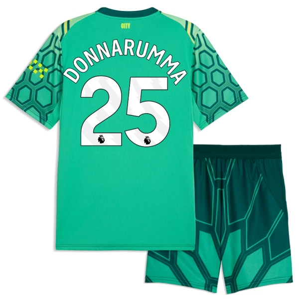 Kit De Football Gardien Manchester City Gianluigi Donnarumma 25 Enfant Domicile 26/27 Vert