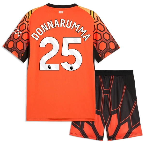 Kit De Football Gardien Manchester City Gianluigi Donnarumma 25 Enfant Third 26/27 Orange
