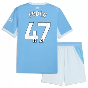 Kit De Football Manchester City Phil Foden 47 Enfant Domicile 26/27 Kit De Football Manchester City Phil Foden 47 Enfant Domicile 26/27