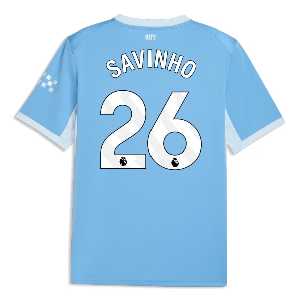 Maillot De Foot Manchester City Savinho 26 Domicile 26/27 Maillot De Foot Manchester City Savinho 26 Domicile 26/27