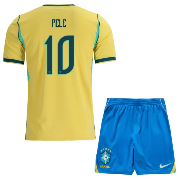 Kit De Football Brésil Pele 10 Enfant Domicile Coupe du Monde 2026 Kit De Football Brésil Pele 10 Enfant Domicile Coupe du Monde 2026
