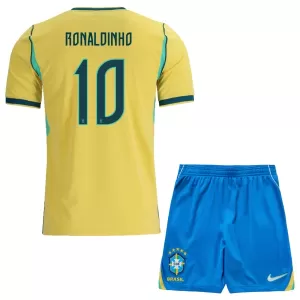 Kit De Football Brésil Ronaldinho 10 Enfant Domicile Coupe du Monde 2026 Kit De Football Brésil Ronaldinho 10 Enfant Domicile Coupe du Monde 2026