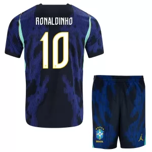 Kit De Football Brésil Ronaldinho 10 Enfant Extérieur Coupe du Monde 2026 Kit De Football Brésil Ronaldinho 10 Enfant Extérieur Coupe du Monde 2026