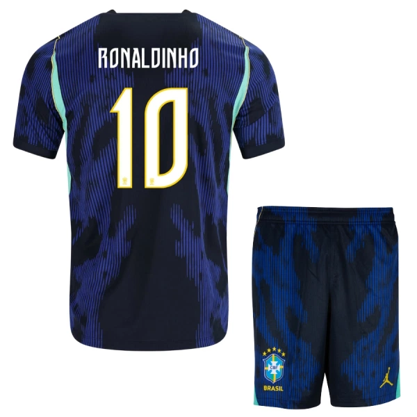 Kit De Football Brésil Ronaldinho 10 Enfant Extérieur Coupe du Monde 2026 Kit De Football Brésil Ronaldinho 10 Enfant Extérieur Coupe du Monde 2026