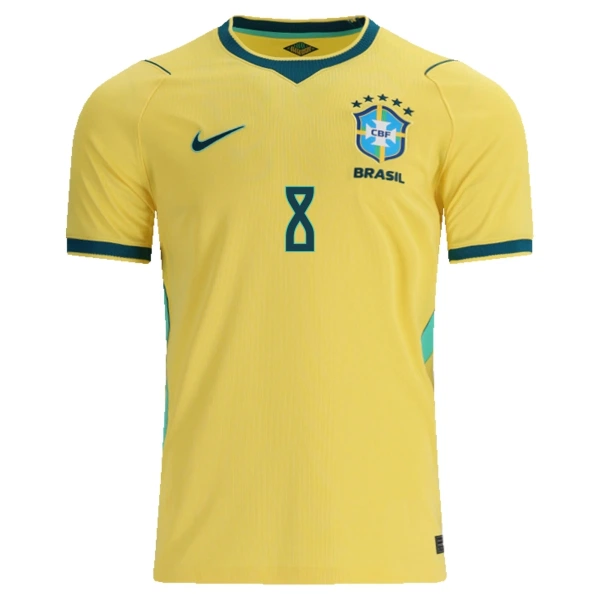 Maillot De Foot Brésil Bruno Guimaraes 8 Domicile Coupe du Monde 2026