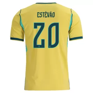 Maillot De Foot Brésil Estevao 20 Domicile Coupe du Monde 2026