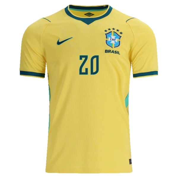 Maillot De Foot Brésil Estevao 20 Domicile Coupe du Monde 2026