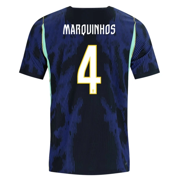 Maillot De Foot Brésil Marquinhos 4 Extérieur Coupe du Monde 2026 Maillot De Foot Brésil Marquinhos 4 Extérieur Coupe du Monde 2026