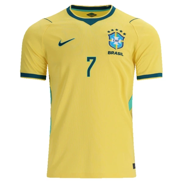 Maillot De Foot Brésil Vinicius Junior 7 Domicile Coupe du Monde 2026