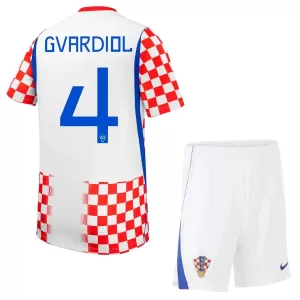 Kit De Football Croatie Josko Gvardiol 4 Enfant Domicile Coupe du Monde 2026 Kit De Football Croatie Josko Gvardiol 4 Enfant Domicile Coupe du Monde 2026