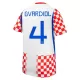 Kit De Football Croatie Josko Gvardiol 4 Enfant Domicile Coupe du Monde 2026