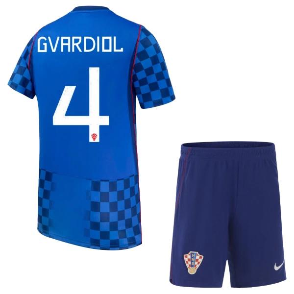 Kit De Football Croatie Josko Gvardiol 4 Enfant Extérieur Coupe du Monde 2026