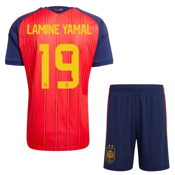 Kit De Football Espagne 2 Stars Lamine Yamal 19 Enfant Domicile Coupe du Monde 2026