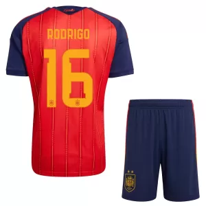 Kit De Football Espagne 2 Stars Rodrigo Hernández 16 Enfant Domicile Coupe du Monde 2026