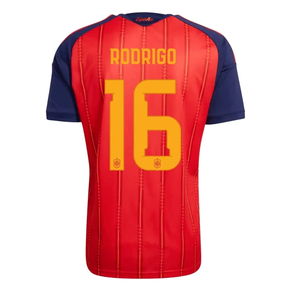 Kit De Football Espagne 2 Stars Rodrigo Hernández 16 Enfant Domicile Coupe du Monde 2026