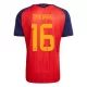 Kit De Football Espagne 2 Stars Rodrigo Hernández 16 Enfant Domicile Coupe du Monde 2026