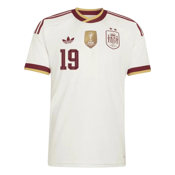 Maillot De Foot Espagne 2 Stars Lamine Yamal 19 Extérieur Coupe du Monde 2026