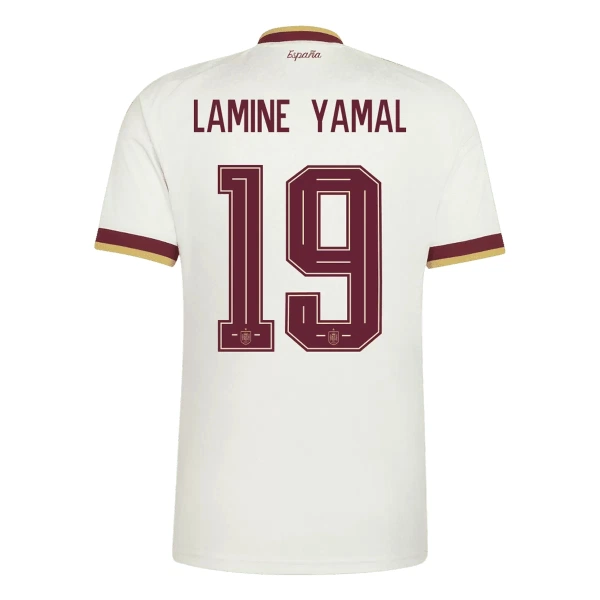 Maillot De Foot Espagne 2 Stars Lamine Yamal 19 Extérieur Coupe du Monde 2026