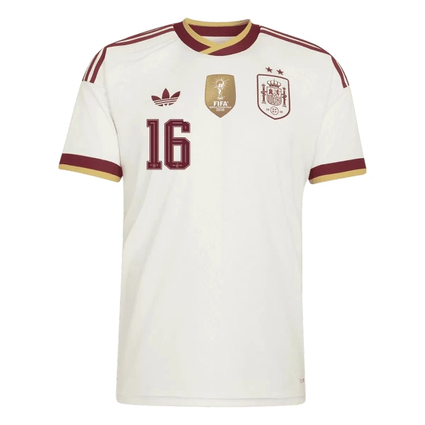 Maillot De Foot Espagne 2 Stars Rodrigo Hernández 16 Extérieur Coupe du Monde 2026