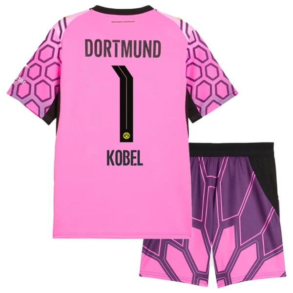 Kit De Football Gardien Borussia Dortmund Kobel 1 Enfant Extérieur 26/27 Rose Kit De Football Gardien Borussia Dortmund Kobel 1 Enfant Extérieur 26/27 Rose