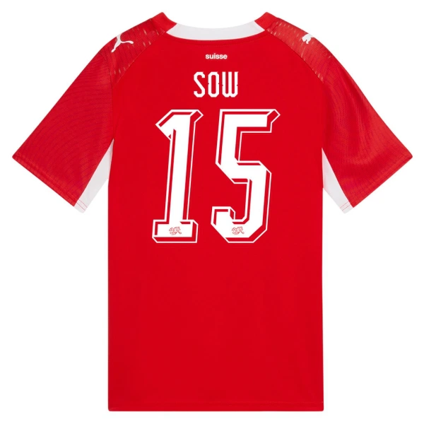 Maillot De Foot Suisse Djibril Sow 15 Domicile Coupe du Monde 2026 Maillot De Foot Suisse Djibril Sow 15 Domicile Coupe du Monde 2026