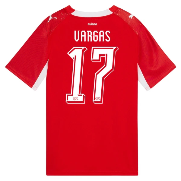 Maillot De Foot Suisse Vargas 17 Domicile Coupe du Monde 2026