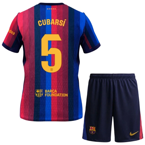 Kit De Football FC Barcelone Cubarsi 5 Enfant Domicile 26/27 Kit De Football FC Barcelone Cubarsi 5 Enfant Domicile 26/27