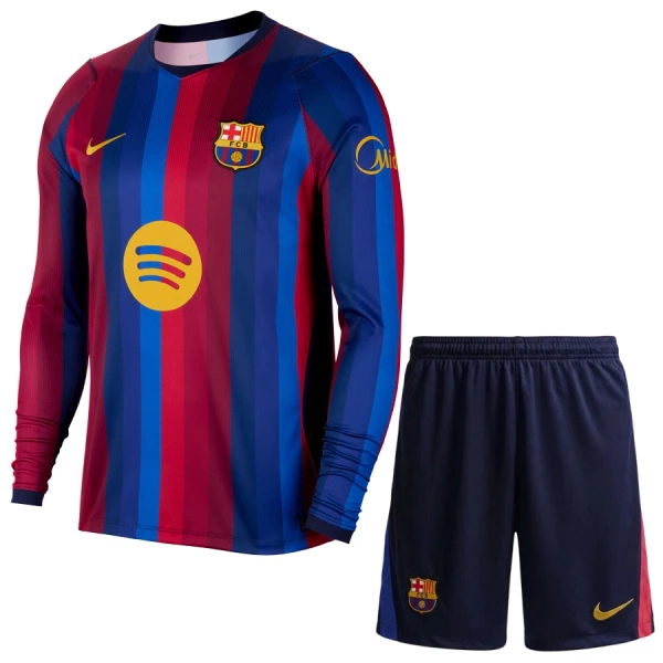 Kit De Football FC Barcelone Enfant Domicile 26/27 Manches Longues Kit De Football FC Barcelone Enfant Domicile 26/27 Manches Longues