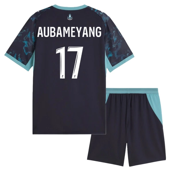 Kit De Football Olympique de Marseille Aubameyang 17 Enfant Extérieur 26/27 Kit De Football Olympique de Marseille Aubameyang 17 Enfant Extérieur 26/27