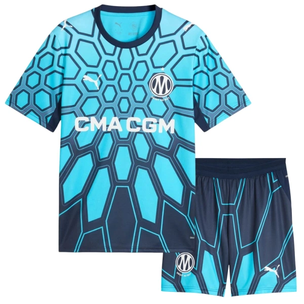 Kit De Football Olympique de Marseille Enfant Extérieur 26/27 Bleu Kit De Football Olympique de Marseille Enfant Extérieur 26/27 Bleu