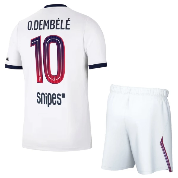 Kit De Football Paris Saint-Germain Ousmane Dembélé 10 Enfant Extérieur 26/27 Kit De Football Paris Saint-Germain Ousmane Dembélé 10 Enfant Extérieur 26/27