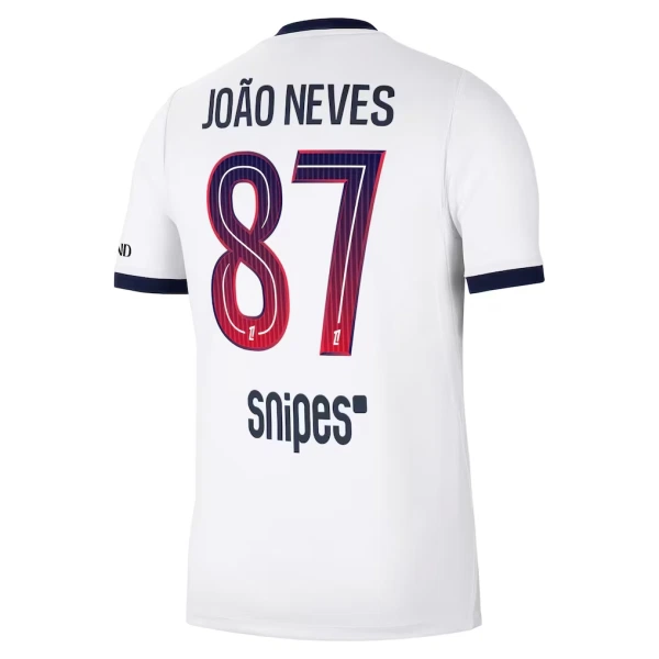 Maillot De Foot Paris Saint-Germain Joao Neves 87 Extérieur 26/27