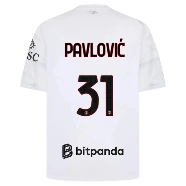 Maillot De Foot Milan AC Pavlovic 31 Extérieur 26/27 Maillot De Foot Milan AC Pavlovic 31 Extérieur 26/27