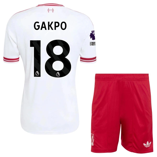 Kit De Football Liverpool Cody Gakpo 18 Enfant Extérieur 26/27 Kit De Football Liverpool Cody Gakpo 18 Enfant Extérieur 26/27