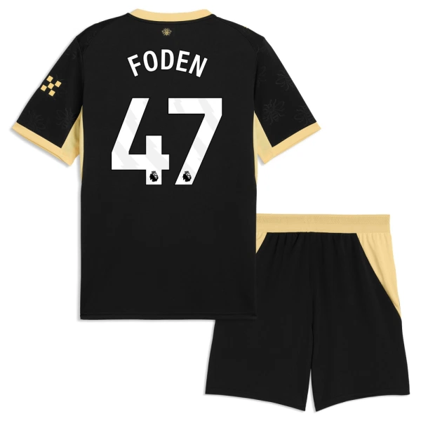 Kit De Football Manchester City Phil Foden 47 Enfant Extérieur 26/27 Kit De Football Manchester City Phil Foden 47 Enfant Extérieur 26/27