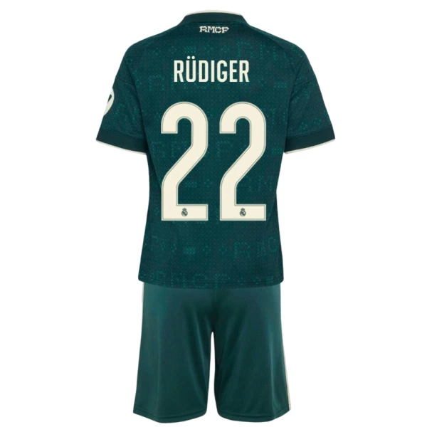 Kit De Football Real Madrid Antonio Rudiger 22 Enfant Extérieur 26/27