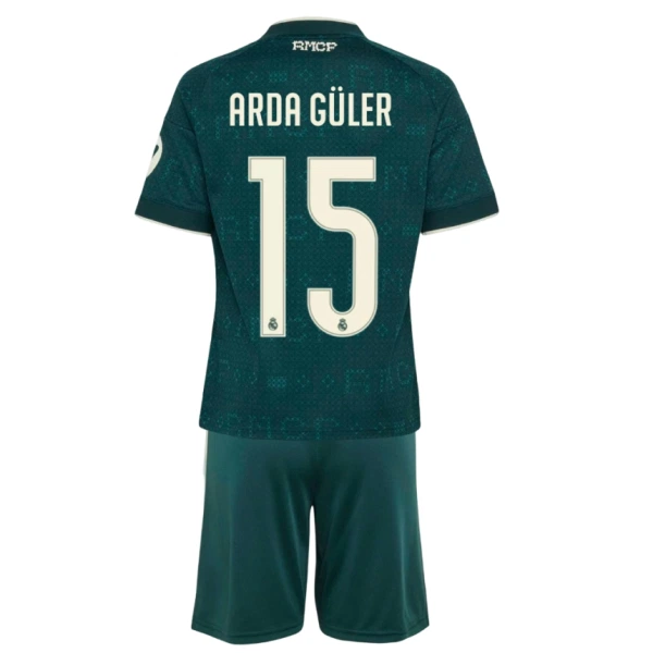Kit De Football Real Madrid Arda Guler 15 Enfant Extérieur 26/27 Kit De Football Real Madrid Arda Guler 15 Enfant Extérieur 26/27