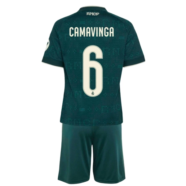 Kit De Football Real Madrid Eduardo Camavinga 6 Enfant Extérieur 26/27 Kit De Football Real Madrid Eduardo Camavinga 6 Enfant Extérieur 26/27