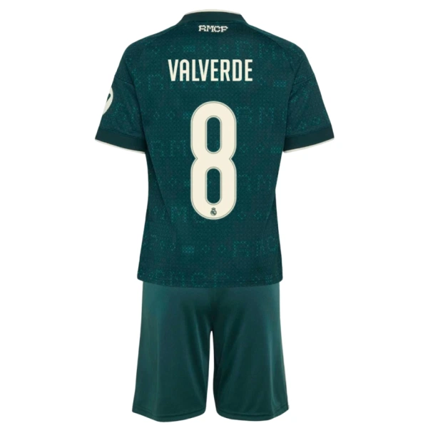 Kit De Football Real Madrid Federico Valverde 8 Enfant Extérieur 26/27 Kit De Football Real Madrid Federico Valverde 8 Enfant Extérieur 26/27