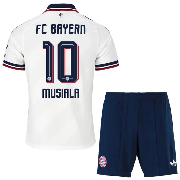 Kit De Football FC Bayern Munich Jamal Musiala 10 Enfant Extérieur 26/27 Kit De Football FC Bayern Munich Jamal Musiala 10 Enfant Extérieur 26/27