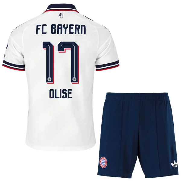 Kit De Football FC Bayern Munich Olise 17 Enfant Extérieur 26/27 Kit De Football FC Bayern Munich Olise 17 Enfant Extérieur 26/27