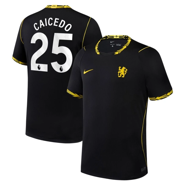 Maillot De Foot Chelsea Moisés Caicedo 25 Extérieur 26/27 Maillot De Foot Chelsea Moisés Caicedo 25 Extérieur 26/27