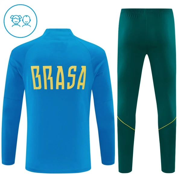 Brésil Enfant Kit de Sweat-shirt d’entraînement 26/27 Bleu
