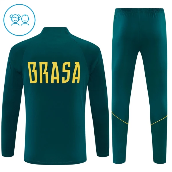 Brésil Enfant Kit de Sweat-shirt d’entraînement 26/27 Vert