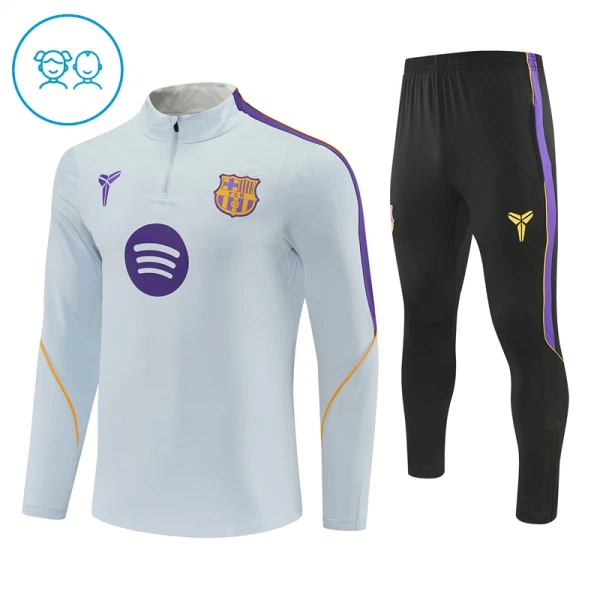 FC Barcelone Enfant Kit de Sweat-shirt d’entraînement 26/27 Blanc FC Barcelone Enfant Kit de Sweat-shirt d’entraînement 26/27 Blanc